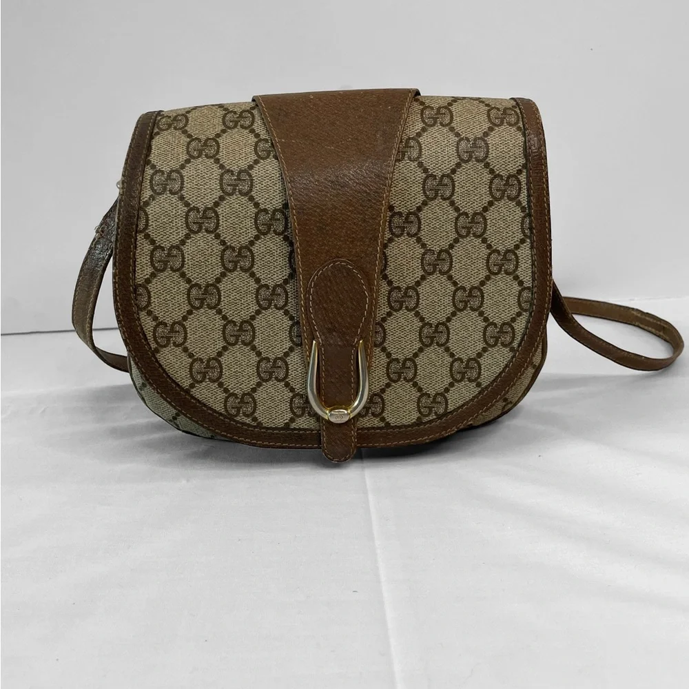 Gucci Vintage Brown GG Shoulder Bag - Picture 2 of 16